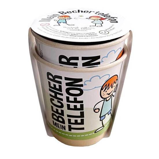 Pappbecher-Telefon - Standard mit 2-c Logoeindruck