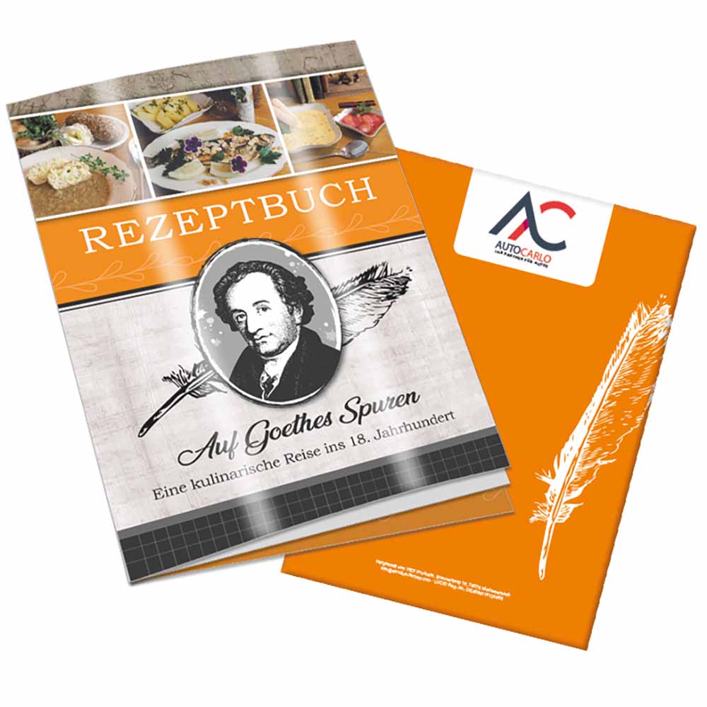 Rezeptbuch-Set "Auf Goethes Spuren" - Rezeptbuch mit 2-c Logoeindruck