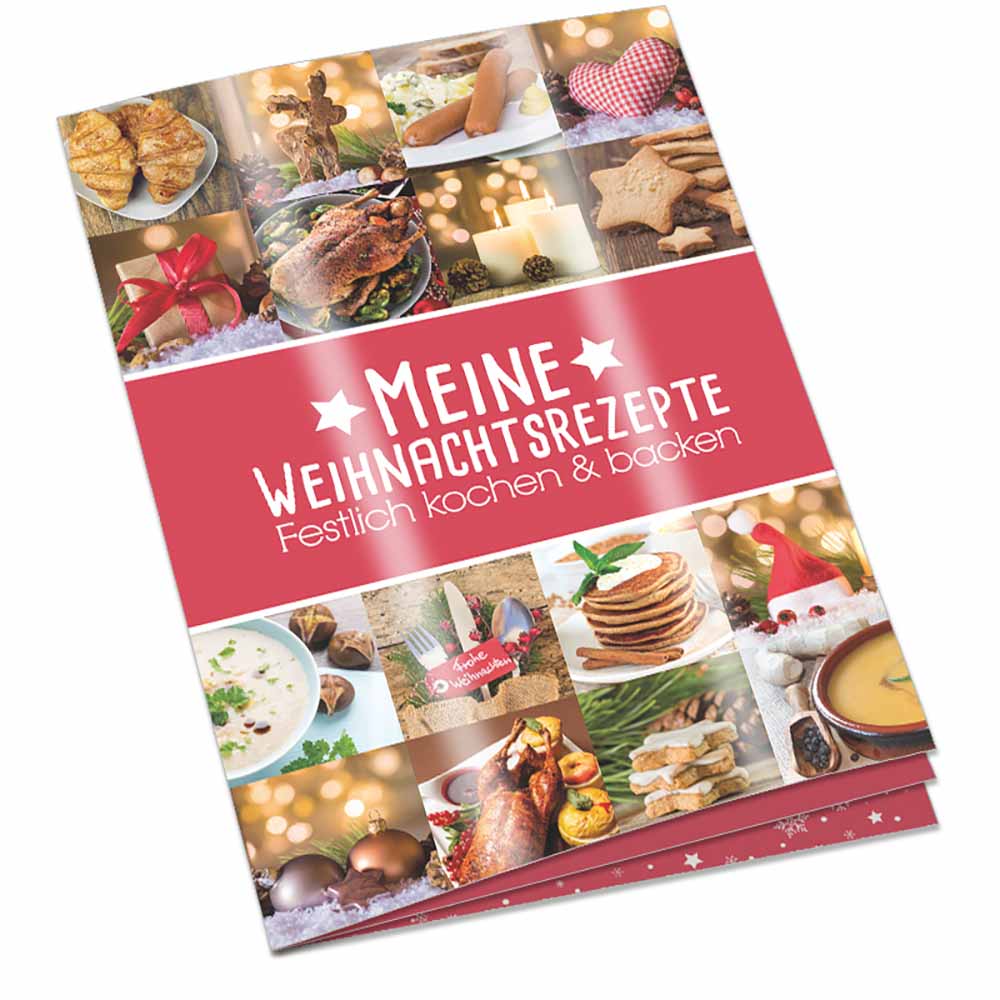 Rezeptbuch-Set "Weihnachten" - Rezeptbuch mit 2-c Logoeindruck