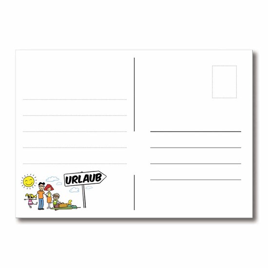 Postkarten-Set - Standard mit 1-c Logoeindruck