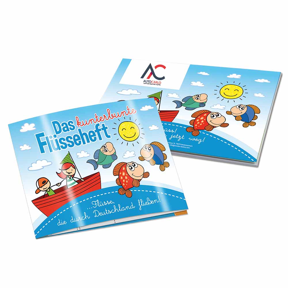 Wissen-Set „Das Flüsseheft“ - Heft - mit 2-c Logoeindruck