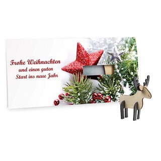 Steckfiguren-Karte Filz - Elch 4/4-c