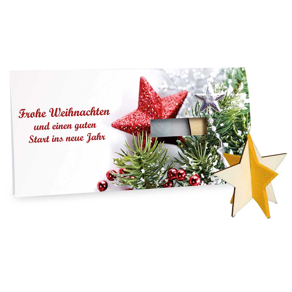 Steckfiguren-Karte Filz - Stern 4/4-c