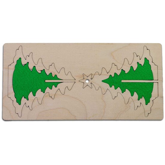 3D Holzpuzzle-Karte - Holz-Filz Tanne mit Lasergravur