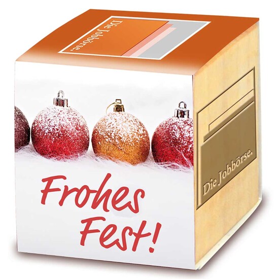 Pflanz-Holz Maxi Xmas mit Fichtensamen - Fichte, 1 Seite gelasert