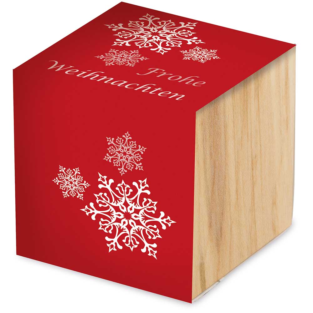 Pflanz-Holz - Standardmotiv - Frohe Weihnachten ohne Lasergravur - ohne Lasergravur