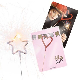 Wondercandle Mini mit Wondercard - Stern, gold