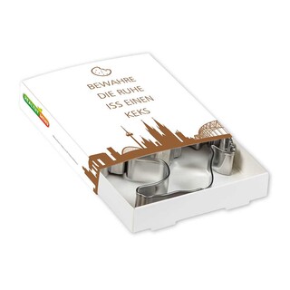 Backförmchen Premium-Box - Xmas - Schneemann + Hufeisen