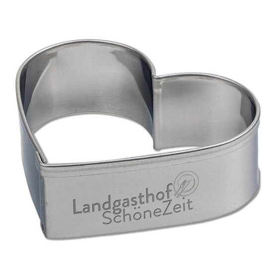 Backförmchen Single-Pack - Ostern - Herz 4/4-c, Lasergravur