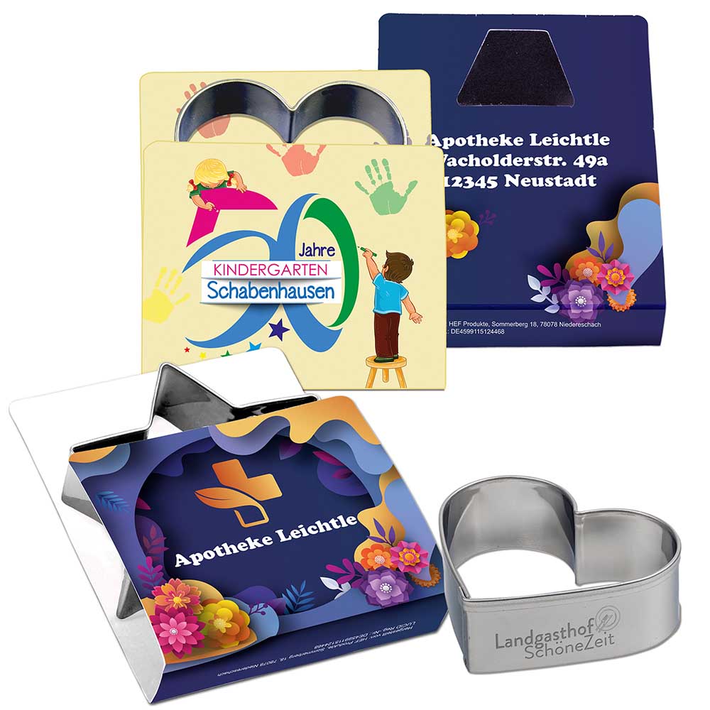 Backförmchen Single-Pack - Ostern - Herz 4/0-c, Lasergravur