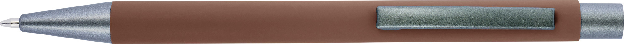 Kugelschreiber mit Softtouch-Oberfläche und Glanzgravur Emmett