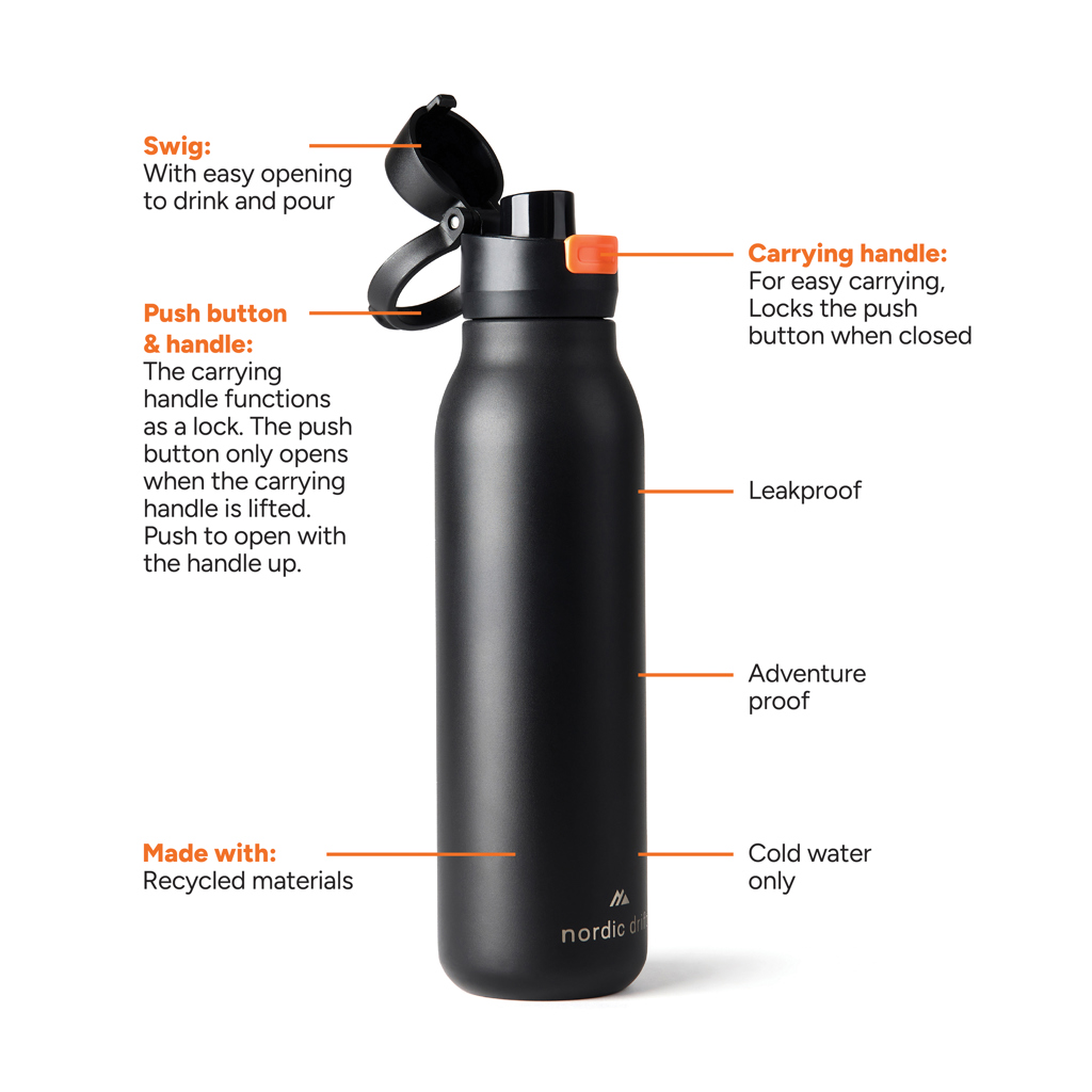 Nordic Drift Trail einwandige RCS Wasserflasche 750ml