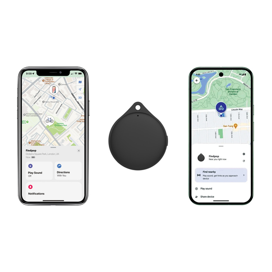 Findpop Dual IPX5 Artikelfinder aus RCS recyceltem ABS