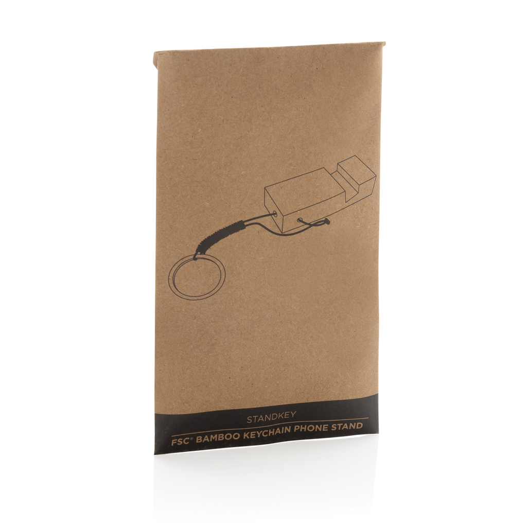 Standkey Bambus Schlüsselanhänger Telefonständer