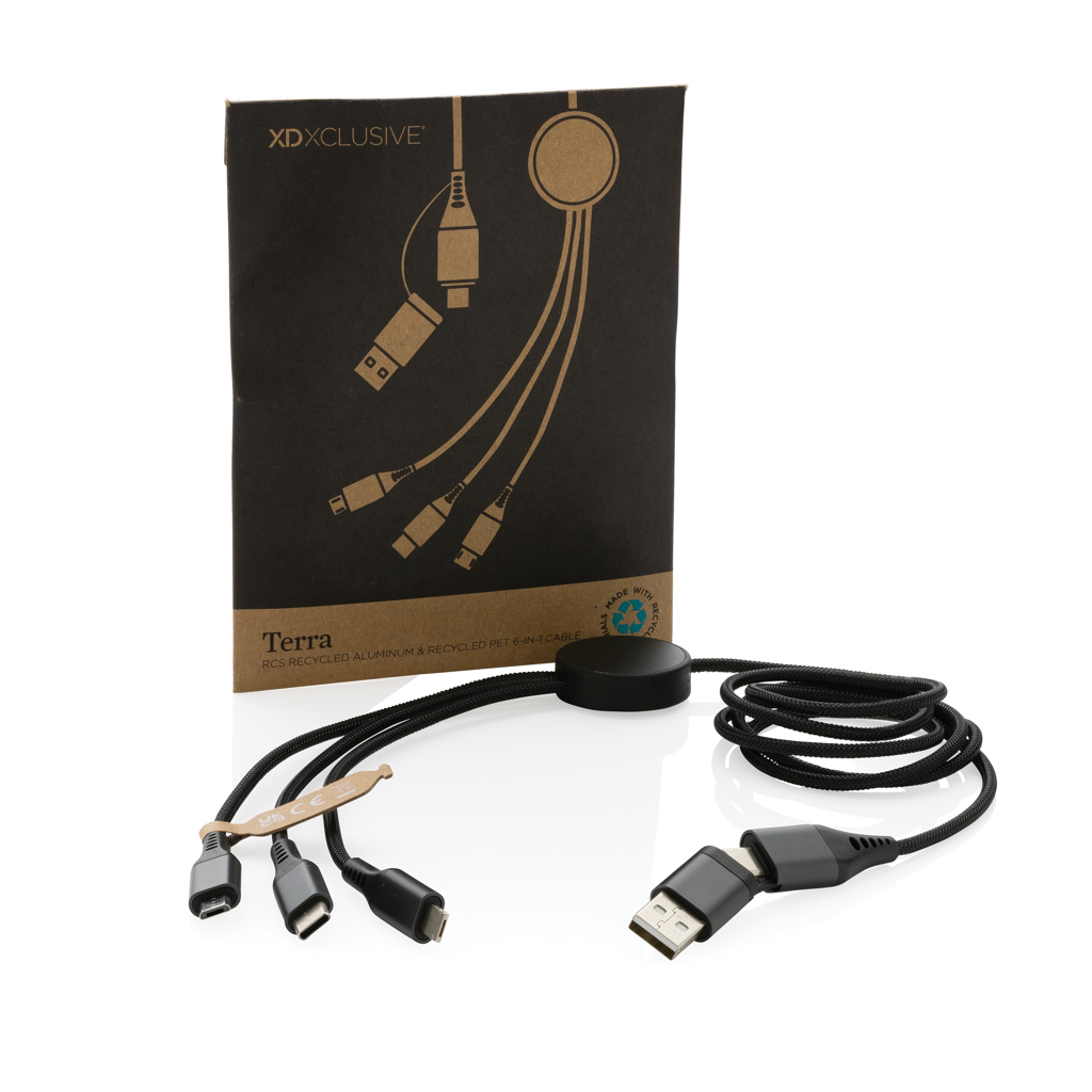 Terra 120cm 6-in-1-Kabel aus RCS recyceltem Aluminium