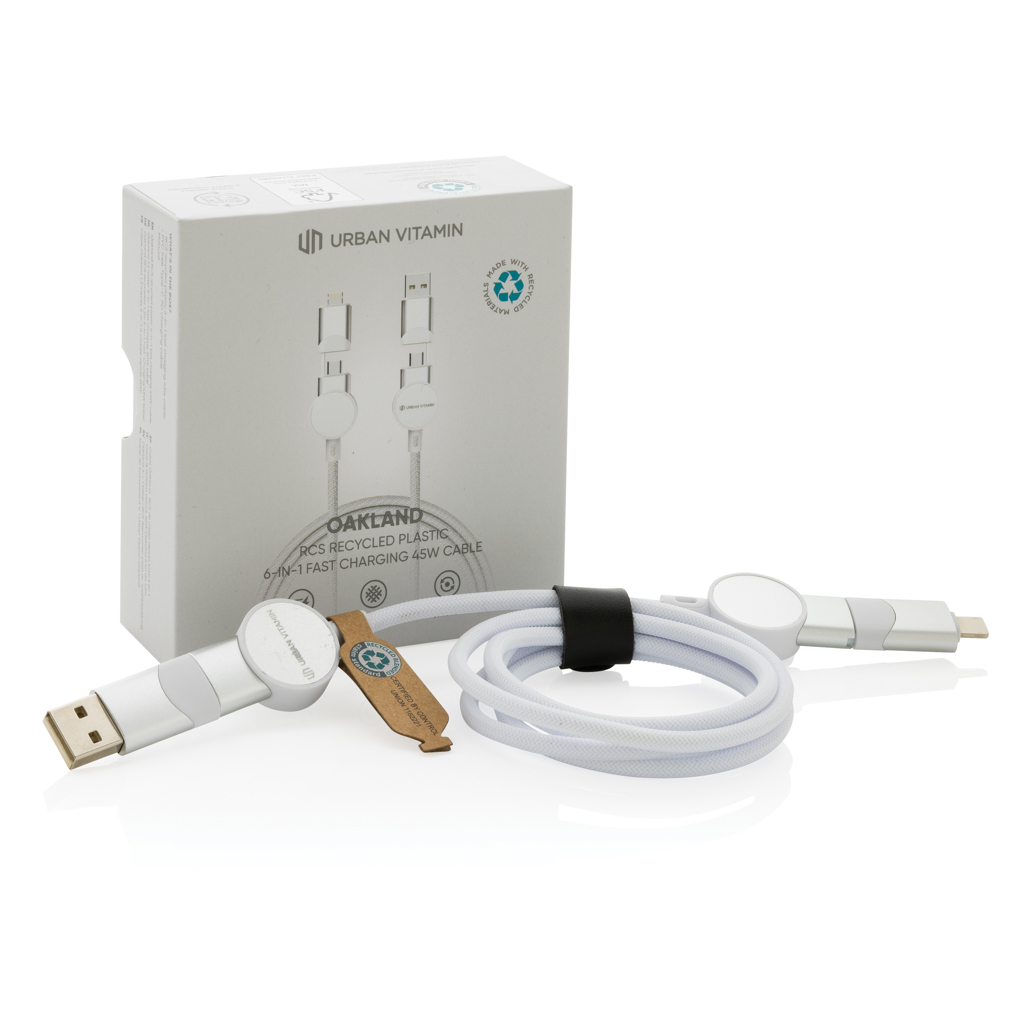 Oakland RCS rKunststoff 1,2m 6-in-1 Fast-Charging 45W Kabel