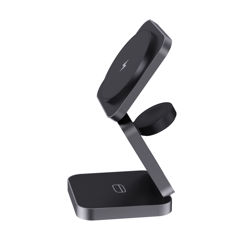 Terra faltbares 3-in-1 15W Charger aus RCS rec. Aluminium