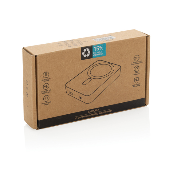Amporia 10.000mAh magnetische Powerbak aus RCS rec. ABS