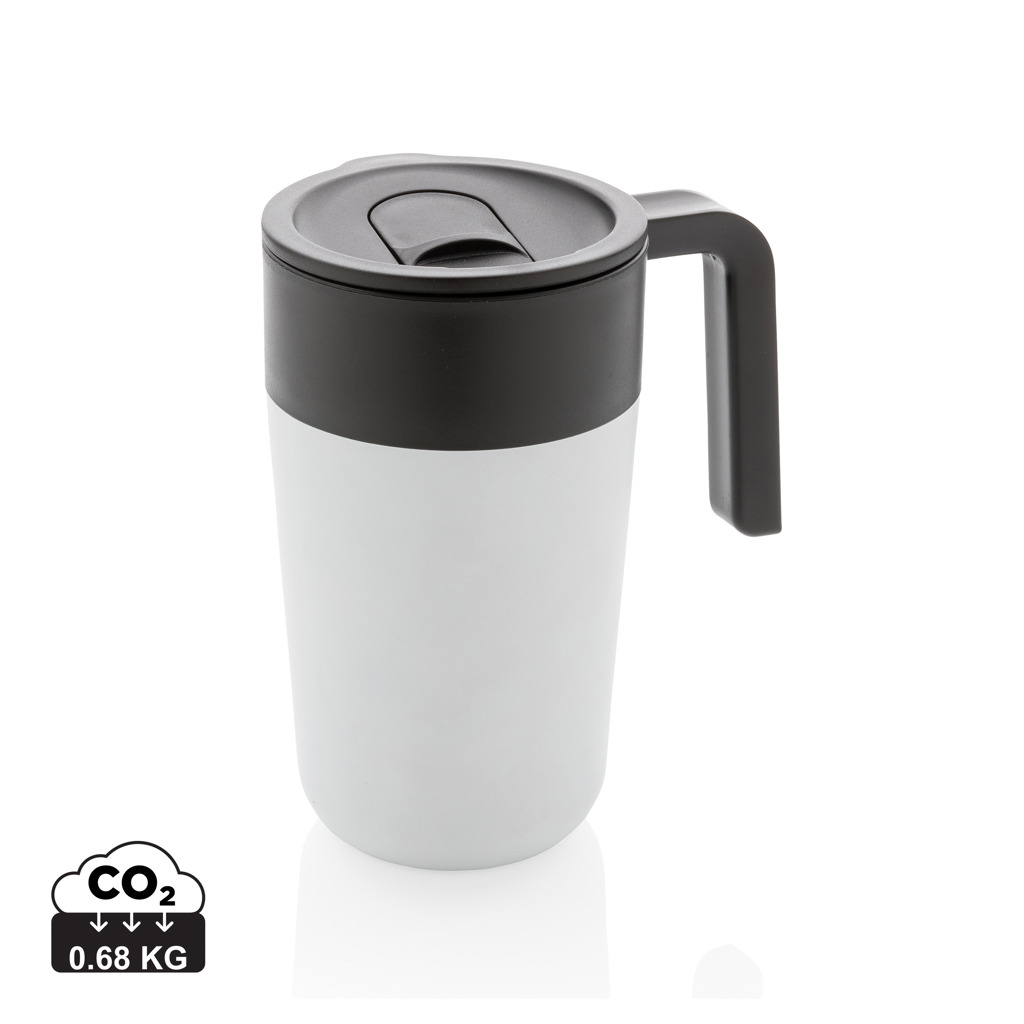 GRS recycelte PP und Stainless Steel Tasse mit Griff