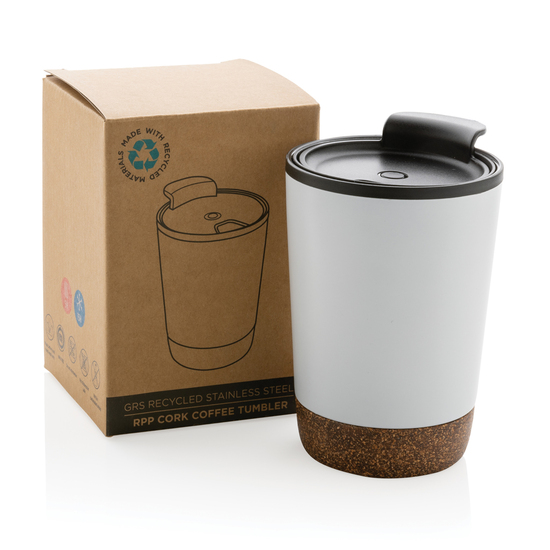 RCS recycelter Edelstahl-Kaffeebecher mit Kork