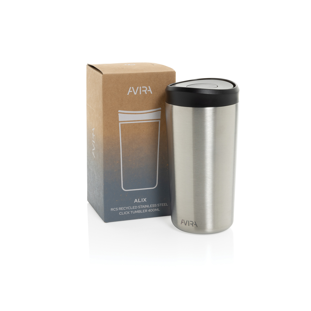 Avira Alix Klickbecher aus RCS rec. Stahl 400ml