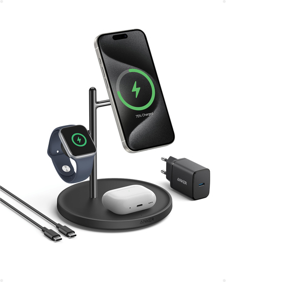 Anker MagGo Kabellose Ladestation (3-in-1 Ständer)