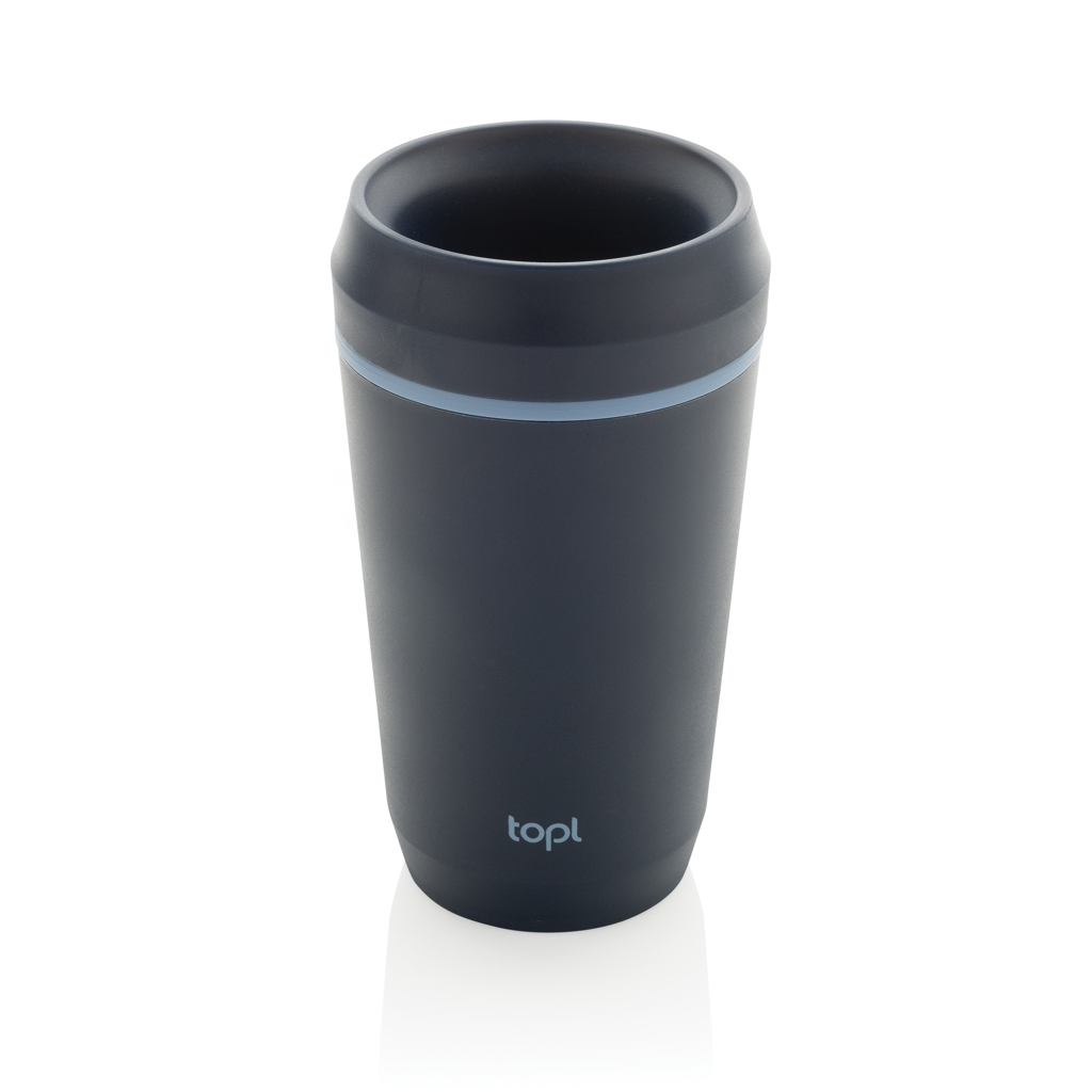 Topl-Becher aus rec. Kunststoff mit 360-Grad-Deckel 354ml