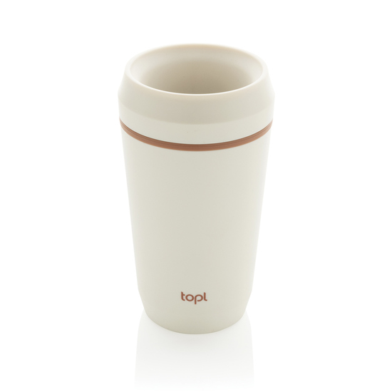Topl-Becher aus rec. Kunststoff mit 360-Grad-Deckel 354ml