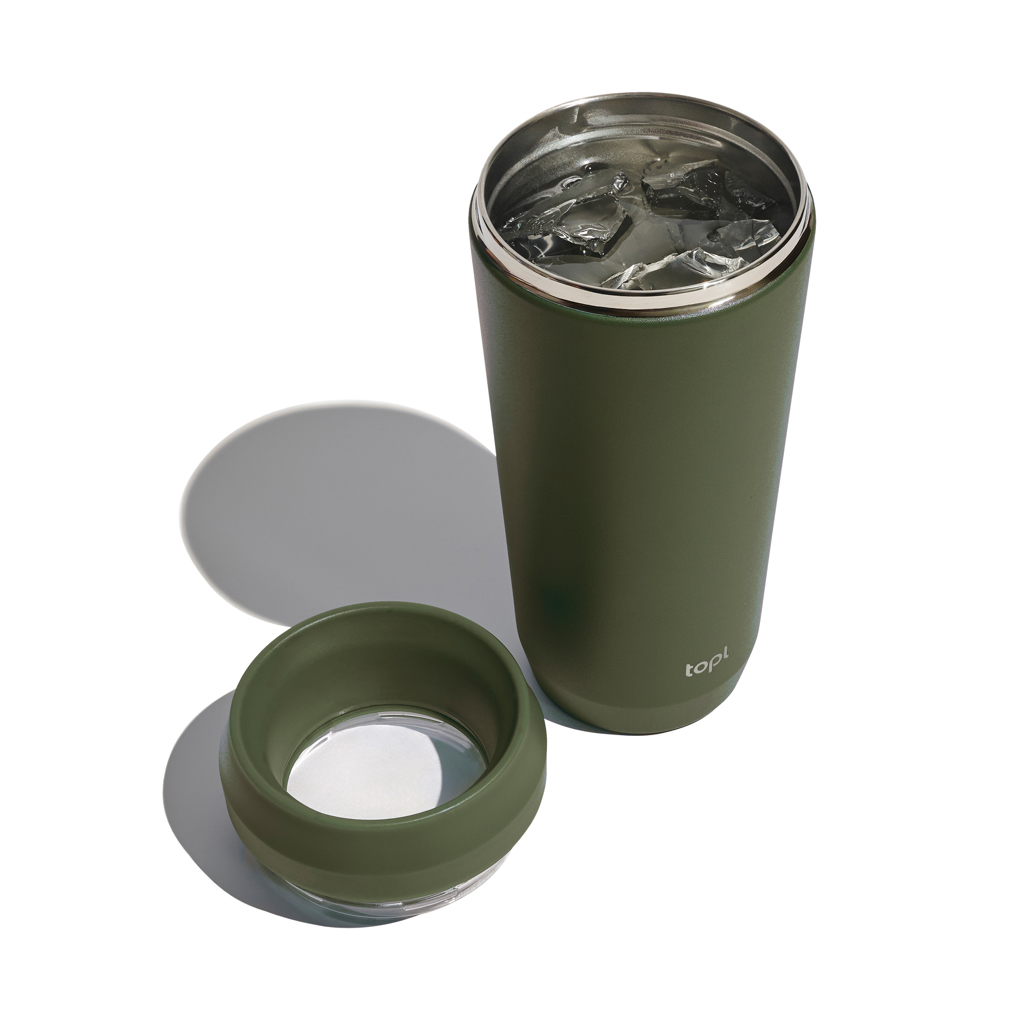 Topl-Trinkbecher aus rec. Stahl mit 360-Grad-Deckel 354ml