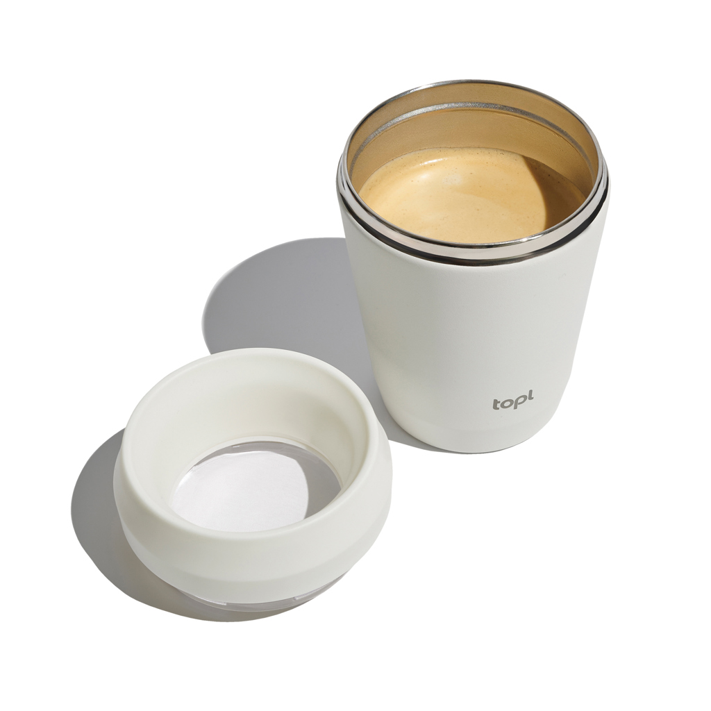 Topl-Trinkbecher aus rec. Stahl mit 360-Grad-Deckel 236ml