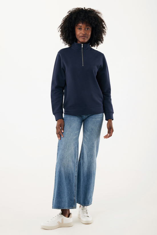IQONIQ Elgon Quarter-Zip-Sweater aus rec. Baumwolle