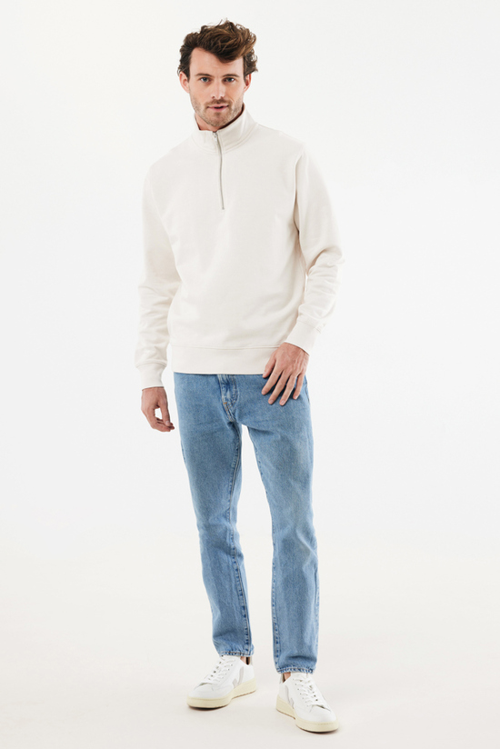 IQONIQ Elgon Quarter-Zip-Sweater aus rec. Baumwolle