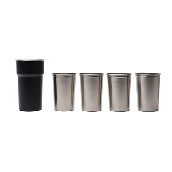 VINGA Parks Becher aus RCS Stainles Steel, 4 Stück, 250ml