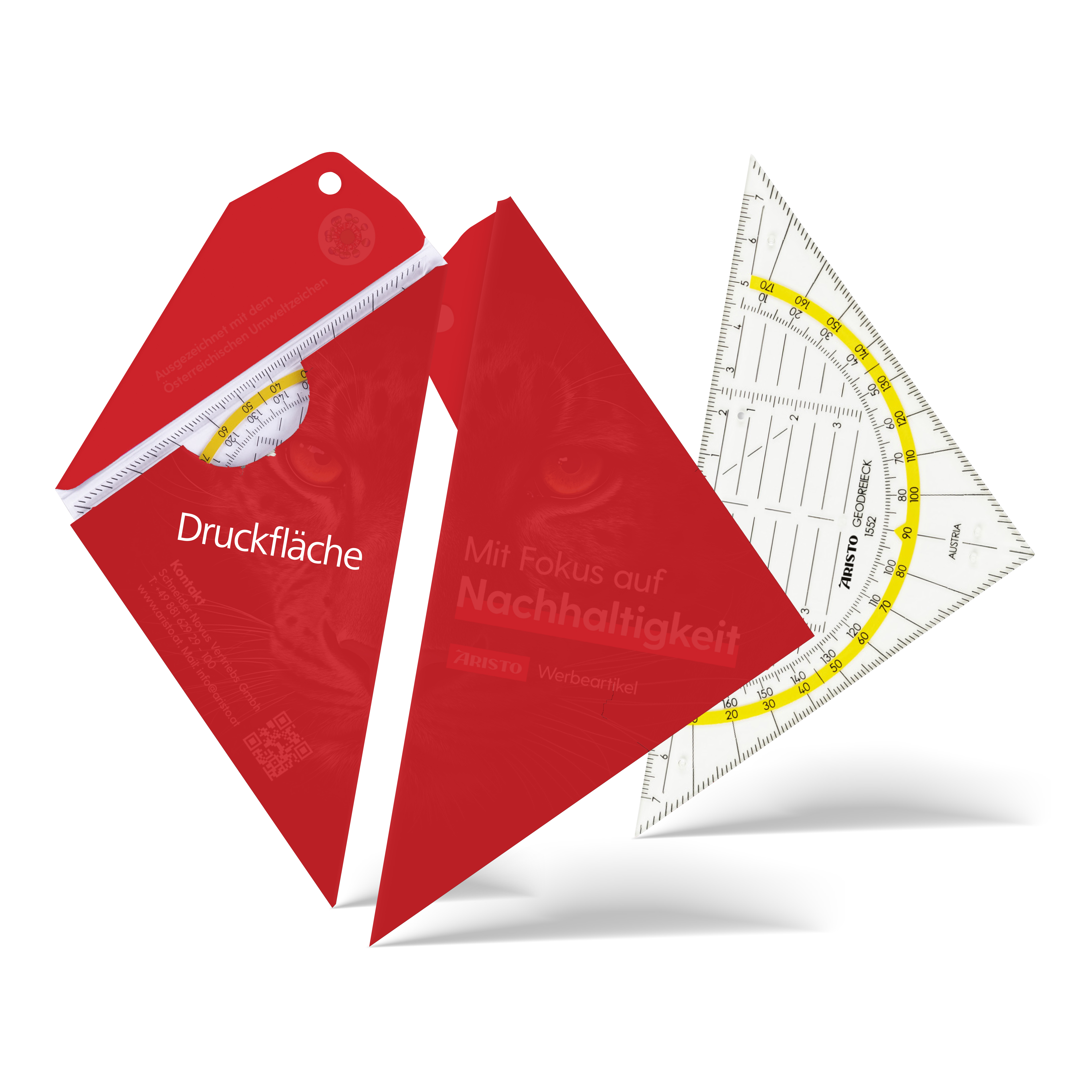 Geocover bedruckt inkl. Geodreieck 16 cm unbedruckt