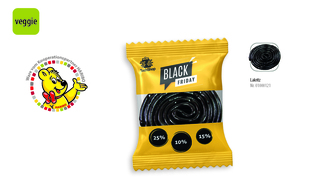 HARIBO Lakritzschnecke Werbetüte, Inhalt: HARIBO Lakritzschnecke