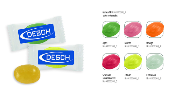 Bonbon Flowpack, Inhalt: Eisbonbon