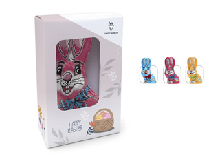 Osterhase in Präsentbox, Inhalt: Osterhase Blau 60 g