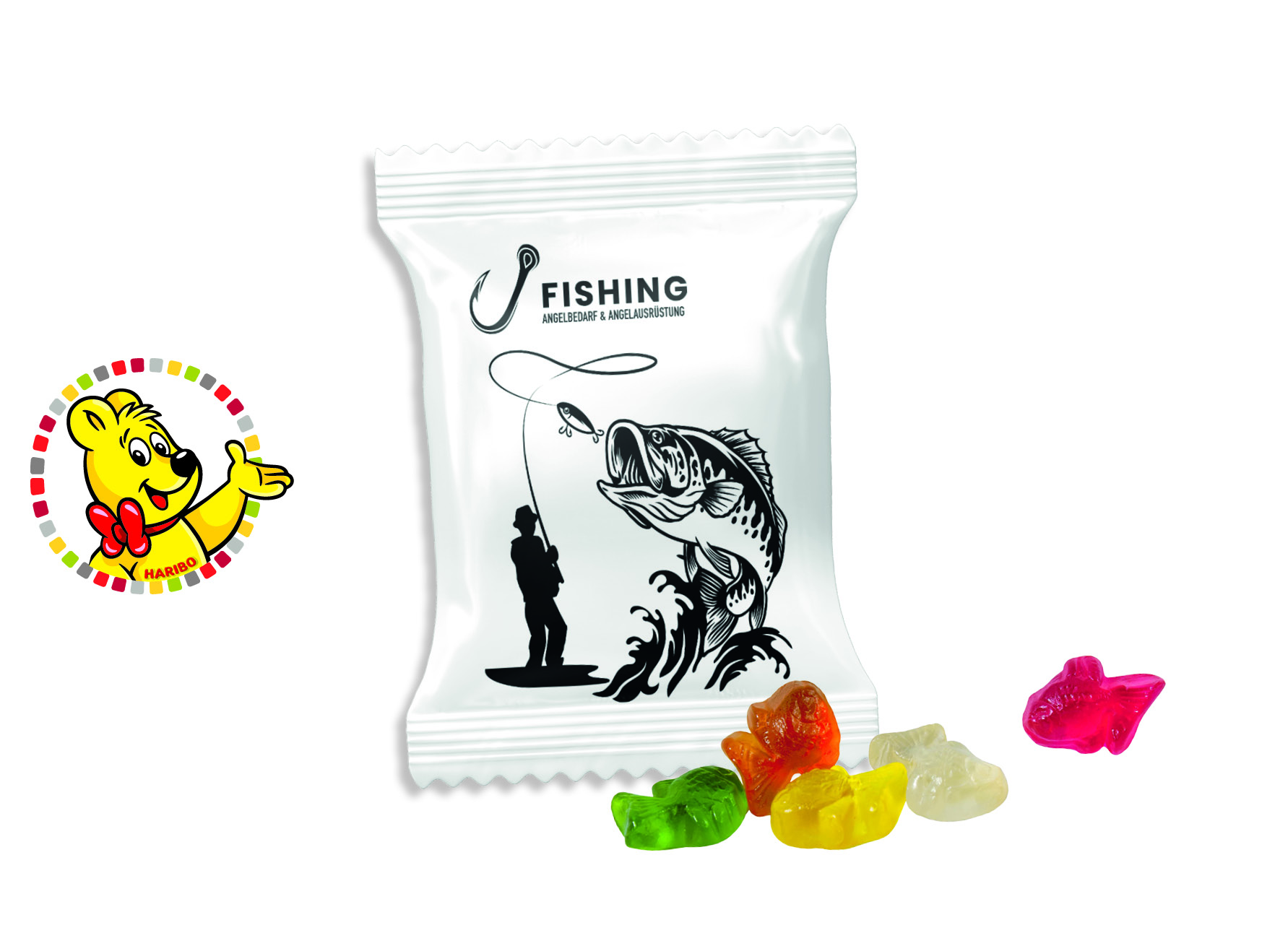 HARIBO Standardformen Werbetüte, Inhalt: HARIBO Fische ca. 10 g