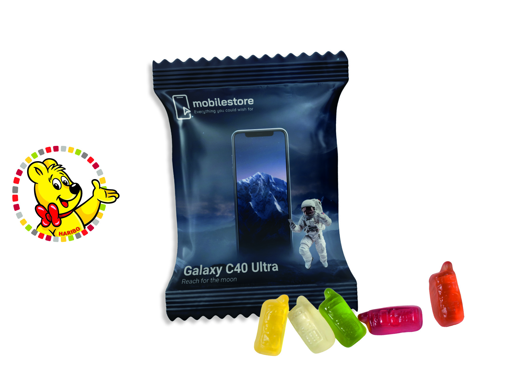 HARIBO Standardformen Werbetüte, Inhalt: HARIBO Handys ca. 10 g