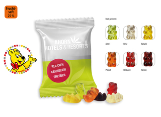 HARIBO Mini Saft-Goldbären Werbetüte, Inhalt: HARIBO Mini Saft Goldbären ca. 10 g