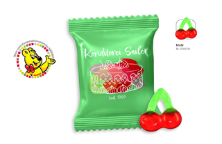 HARIBO Happy Cherry Werbetüte, Inhalt: HARIBO Happy Cherry ca. 8 g