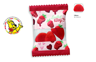 HARIBO Primavera Erdbeeren Werbetüte, Inhalt: HARIBO Primavera Erdbeere rot ca. 10 g