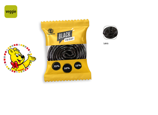 HARIBO Lakritzschnecke Werbetüte, Inhalt: HARIBO Lakritzschnecke ca. 10 g