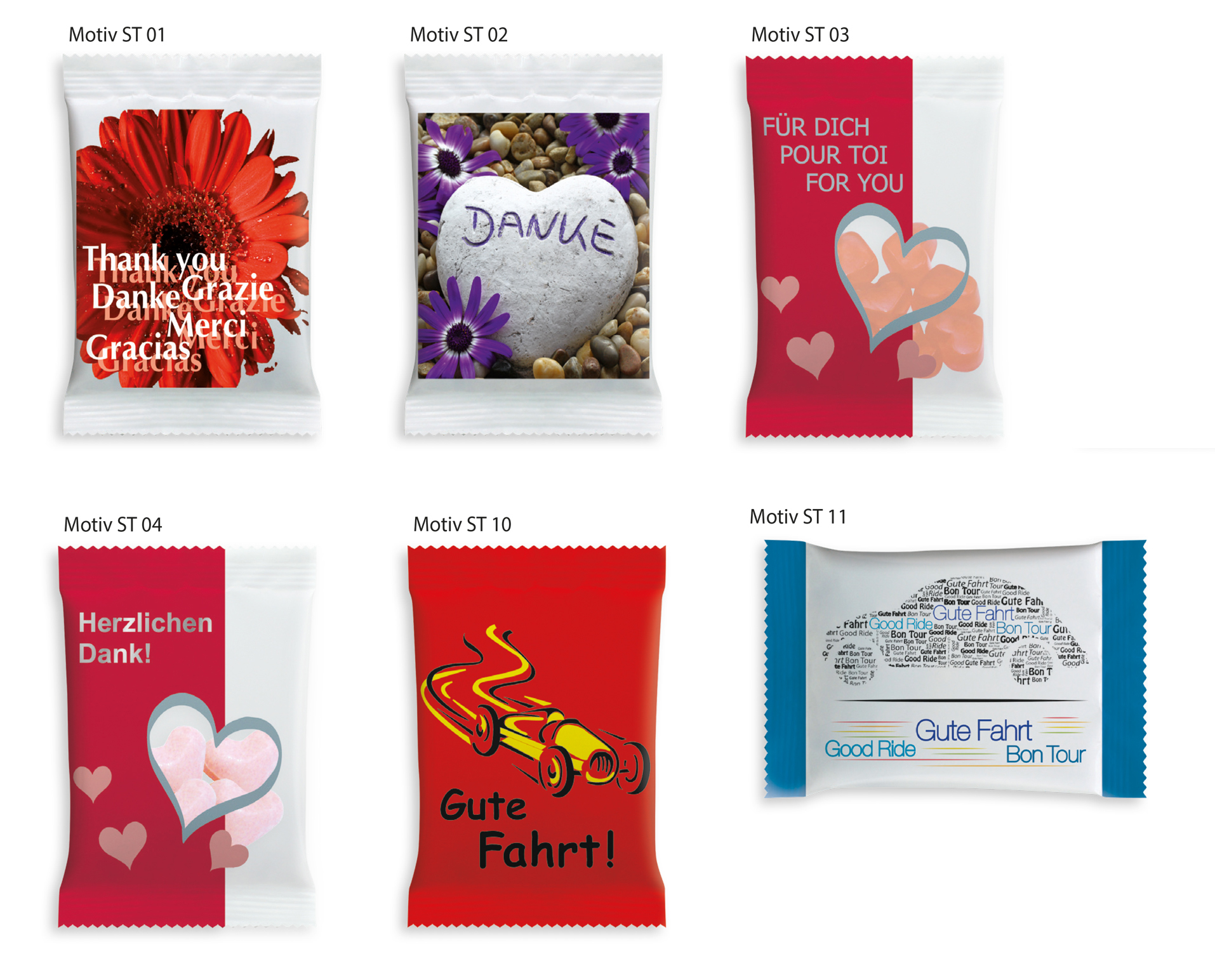 HARIBO Werbetüte Standardmotiv, Inhalt: HARIBO Herzen bunt gemischt ca. 10 g