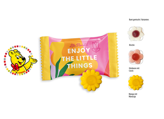 HARIBO Blumen Werbetüte, Inhalt: HARIBO Blumen ca. 7 g