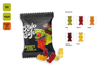 BIO Bärchen vegan Werbetüte, Inhalt: BIO-Bärchen gelatinefrei ca. 10 g