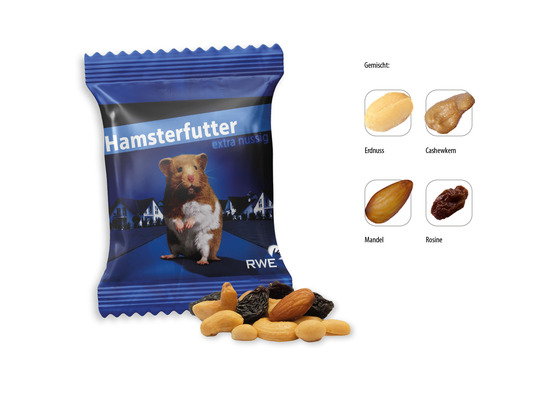 Studentenfutter Werbetüte, Inhalt: Studentenfutter ca. 20 g