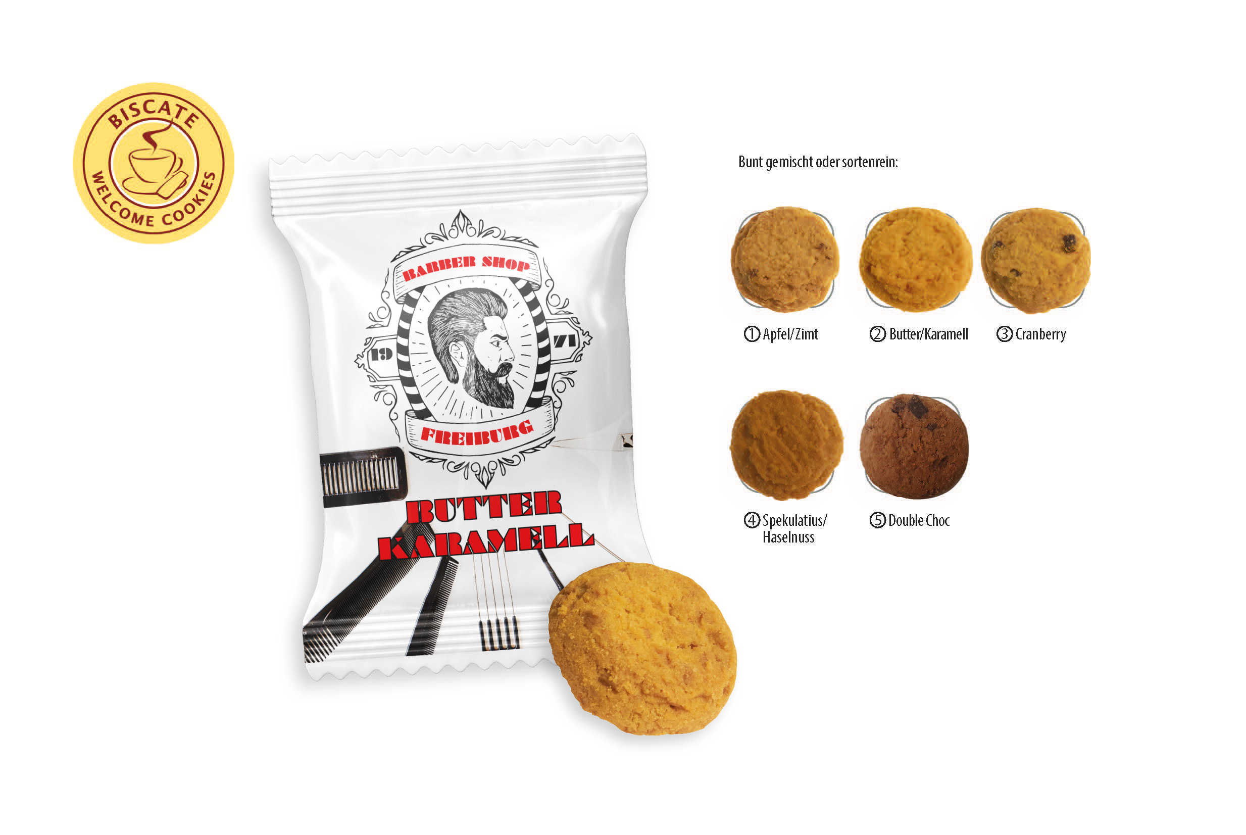 Coffee Cookies Flowpack, Inhalt: Coffee Cookie Double Choc ca. 9 g