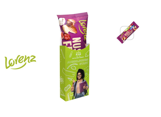 LORENZ Snack Box im Schuber, Inhalt: Nuss & Frucht mit Joghurt Pops ca. 40 g