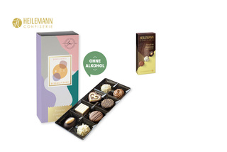 Heilemann Pralinés Auslese im Schuber, Inhalt: Heilmann Pralinés Auslese ohne Alkohol ca. 95 g